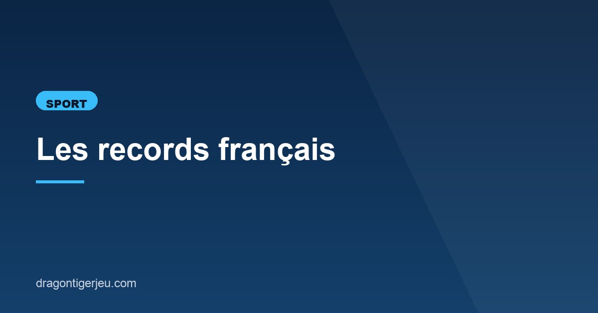 Illustration de l'article consacré aux records français