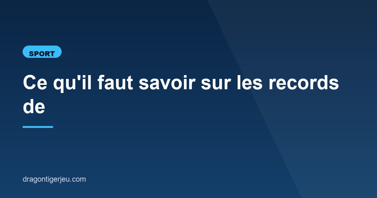 Illustration de l'article consacré aux records de transferts
